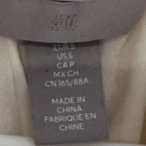 H&M Off White Long Elegant Party Dress w Belt Size S M - Worn Once - Picture 4 of 5